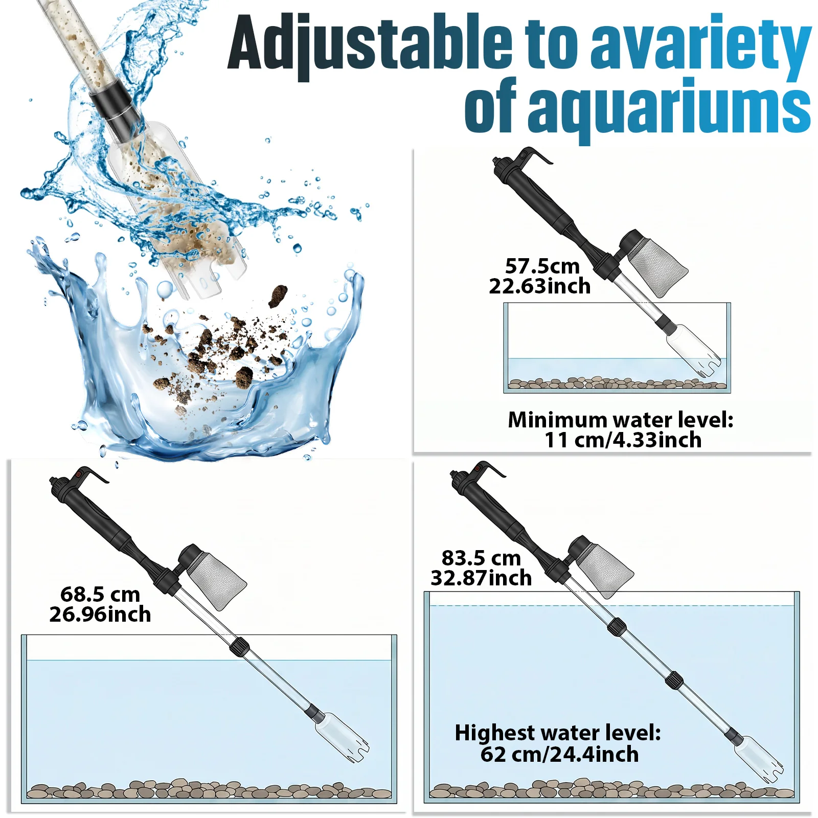 Вакуумный очиститель грунта дл – обзор и цена Marine Aquarium Water Change
