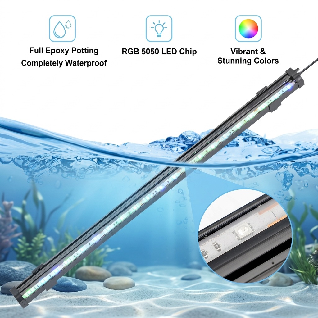 USB LED-лампа для аквариума с  – обзор и цена Marine Aquarium Water Change